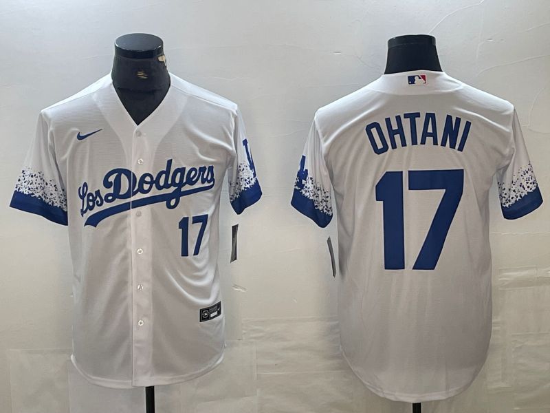 Men 2025 Los Angeles Dodgers #17 Ohtani White City edition Nike MLB Jersey style 6237->los angeles dodgers->MLB Jersey
